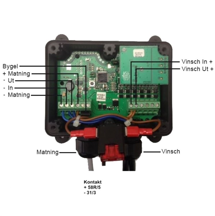 Radioenhet 2 kanaler 12/24V komplett Åkerströms